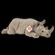 Hermann Teddy Plush Rhino Ρινόκερος Lying 45 cm