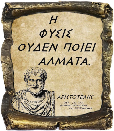 Polyart Aristoteles Zitat Geschenke Für Besondere Anlässe Hängend Aus Kunststoff 20x17,5cm