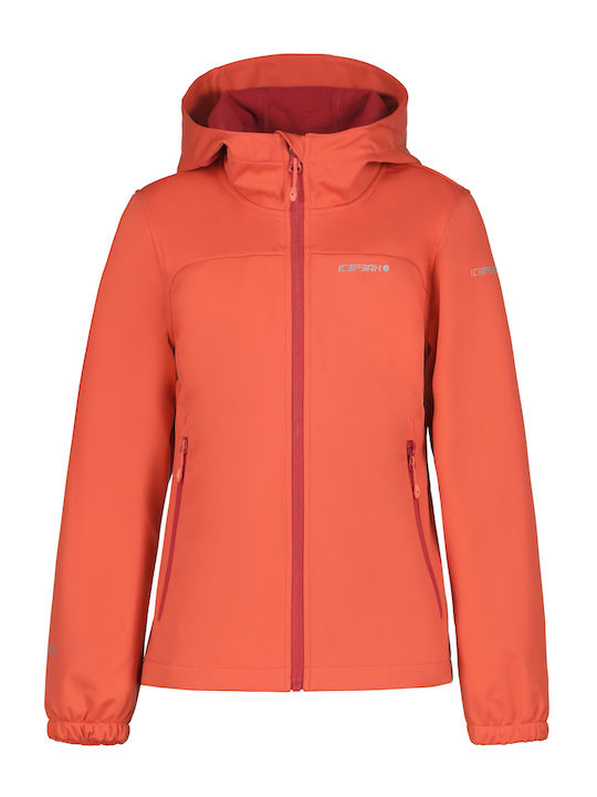 Icepeak Παιδικό Casual Μπουφάν με Κουκούλα Ροζ