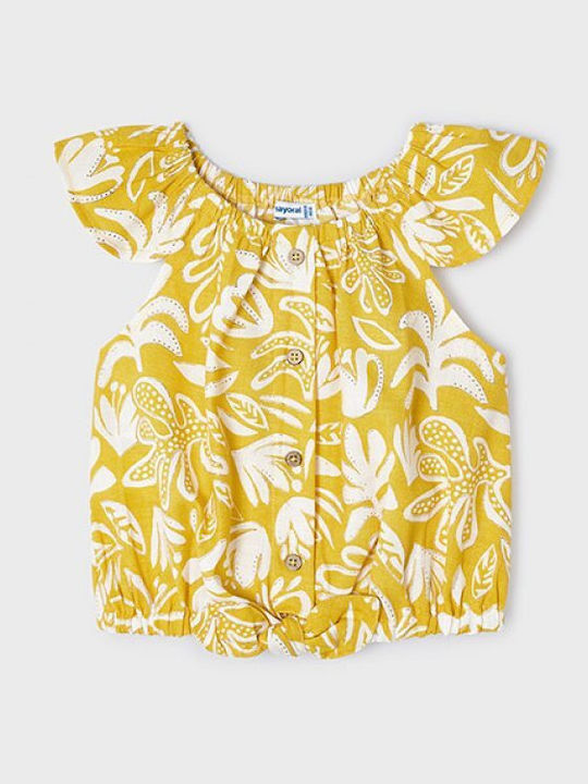 Kids' Tunic Short Sleeve Brown Shirts