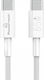 Powertech Braided USB 2.0 Cable USB-C Male - USB-C 65W PD White 1m PTR-0181