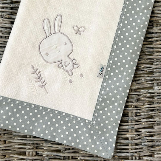 Bunny Bebe Одеяло за пелени Gray Сив 90x90см.
