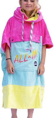 All In Kids Beach Poncho 80ies/Pink Pink