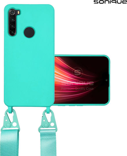 Sonique Strap Back Cover Σιλικόνης 0.5mm με Λουράκι Γαλάζιο (Redmi Note 8)