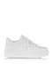 Plato Damen Flatforms Sneakers Weiß