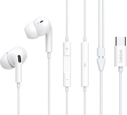 Celebrat E300 In-Ear Freisprecheinrichtung Kopfhörer mit Stecker USB-C Weiß