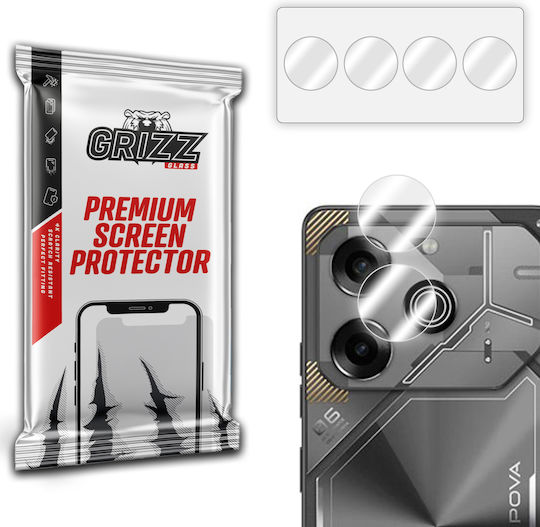 GrizzGlass Hybridglass Camera Protection Membrane Transparent for the Tecno Pova 6 Pro