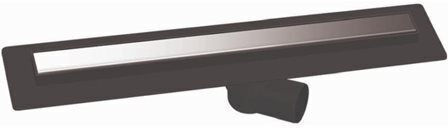 Mesateknik Stainless Steel Channel Shower with Output 50mm Black