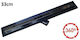 Mesateknik Stainless Steel Channel Shower with Output 50mm and Length 33cm Black