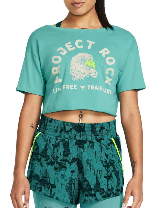 Project Rock Balance Графично Дамско Спорт T-shirt Зелено