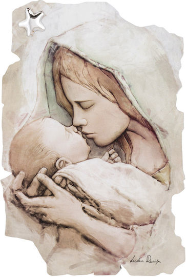 Tasoulis Jewellery Collection Saint Icon Virgin Mary Holding the Infant 9865-Le-08.48135