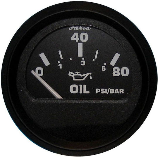 Δείκτης Πίεσης Λαδιού Faria Euro Black 12803