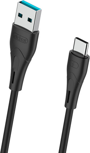 Celebrat USB 2.0 Kabel USB Typ-C männlich - USB-A 15W Schwarzes 1m CB-18T-BK