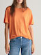 Gant T-Shirt Km Linen Ss T-shirt 3gw4203486-860 Orange