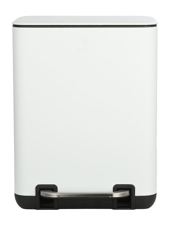 Estia Bathroom Trash Can Cubic Soft Close 6L White