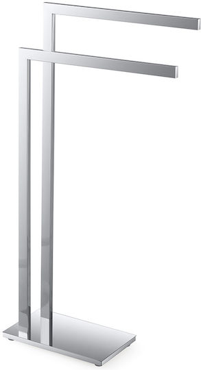 Holder Bemeta Beta, Double, For Towels, Self-standing, Steel, 150 × 800 × 400 Mm