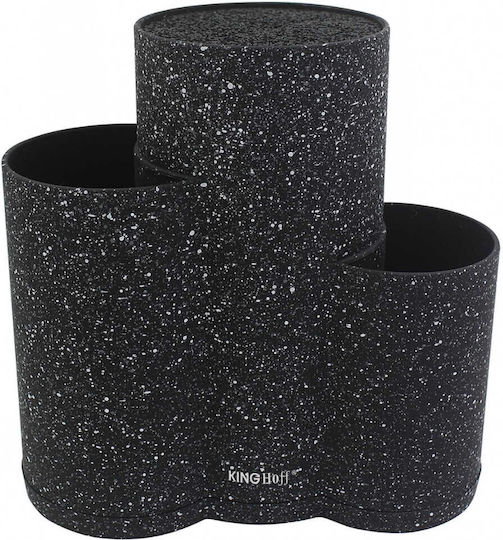 Knife holder and accessories Kinghoff Kh 1561, marble finish, 23 X 10 X 22,2 Cm, black