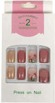 Nail Stickers In Various Designs 12 Pieces - Press-on Fake Nails