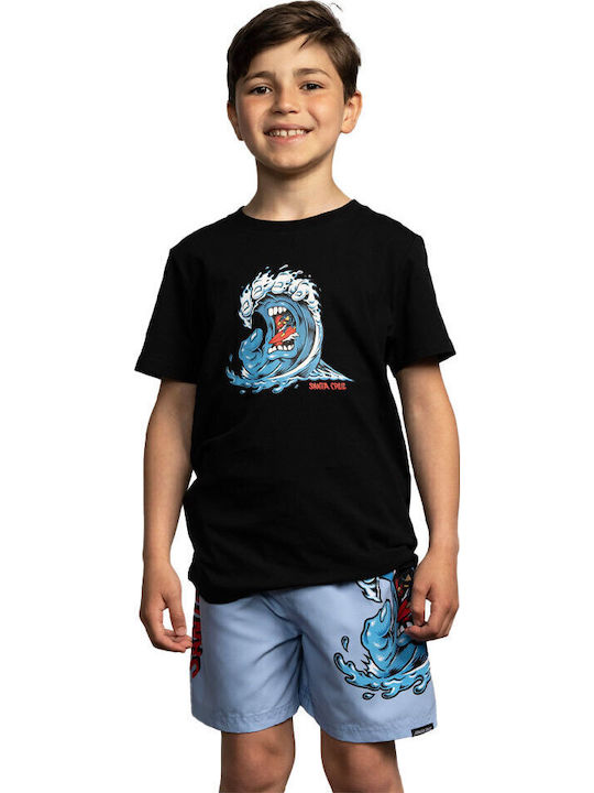 Santa Cruz Screaming Wave T-shirt Kids Black