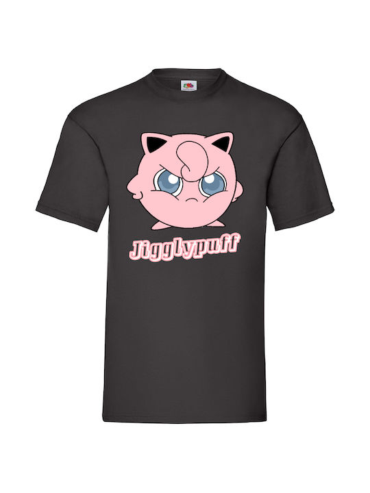 Черна тениска Pokemon Jigglypuff Original Fruit Of The Loom 100% памук No22