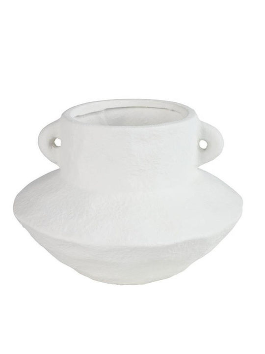 Ceramică albă cu mânere F20,5 H14,5cm Plastona