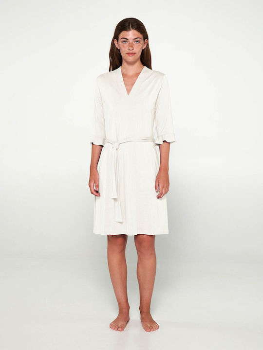 Vamp Women's Summer Pajama Robe Cream