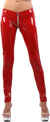 Vinyl Leggings Red