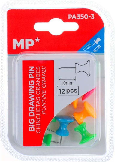 Madrid Papel Set of 12 Pushpins PA350-3