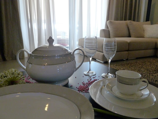 Platinum Porcelain Dinnerware (material: Porcelain, Size: Set) - Ab - 6-711-20_platinum