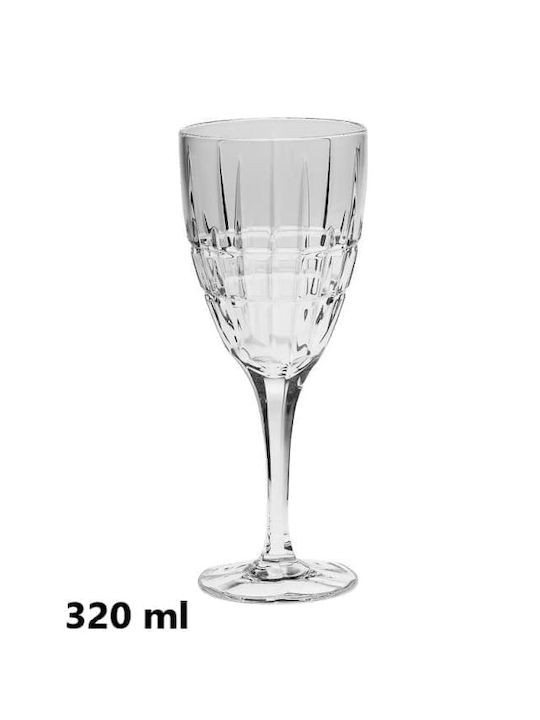 Glass Set White Wine / Champagne / Water made of Crystal Stacked 320ml 6pcs