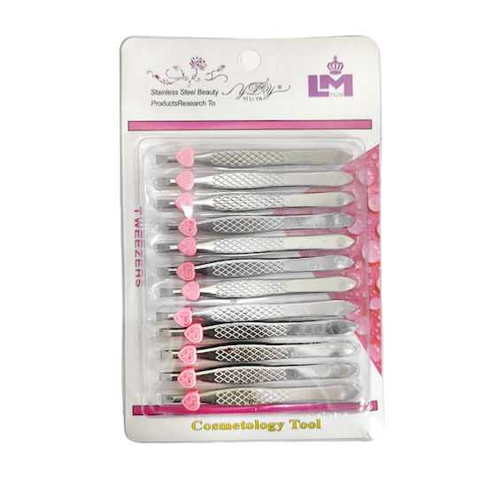 Yiliya Τσιμπιδάκια Φρυδιών 12τμχ - Tweezers 12pcs No:8988