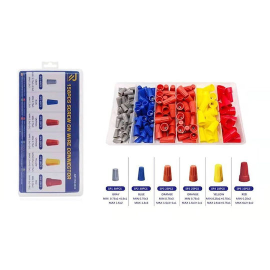 Rchang Twist On Electrical Cable Connectors With Nut Connectors - Cable Plug 158pcs W14610 56123
