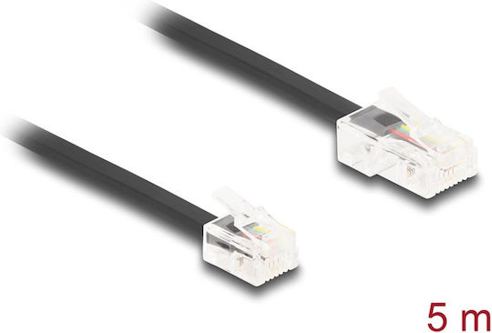 DeLock Flaches U/UTP-Ethernet-Netzwerkkabel 5 m Schwarz