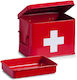 Cutie de medicamente Zeller, Metal, 21.5x16x16 cm, Roșu