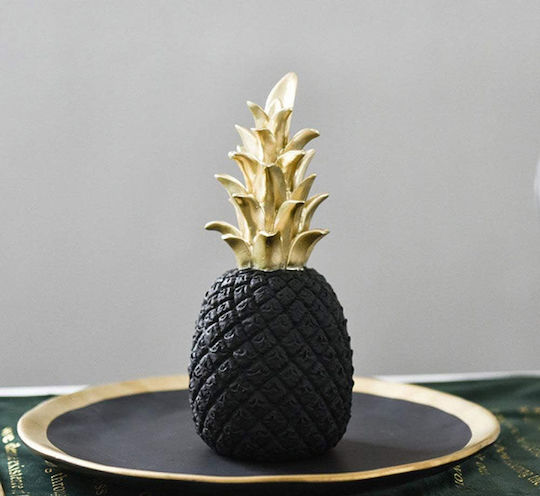 Ananas decorativ Etoile din rășină de culoare neagră. Dimensiune: 9x25cm / 520gr Sd-184b
