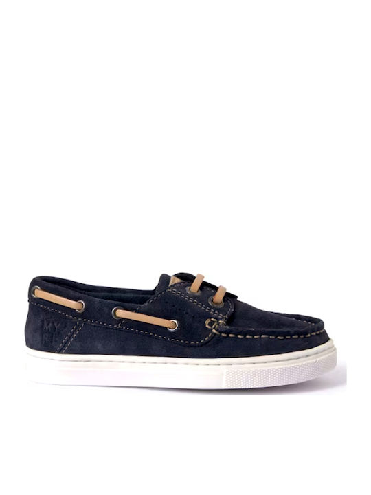 Mayoral Nautical Sustainable Leather Shoe Boy 24-45562-060 Navy Blue