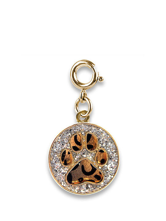 Symbol Pendant for jewellery Charm It-gold Swivel Leopard Paw