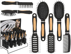 Perie de păr negru/negru din plastic 18cm în 6 tipuri Perie de păr negru/negru din plastic 18cm în 6 tipuri