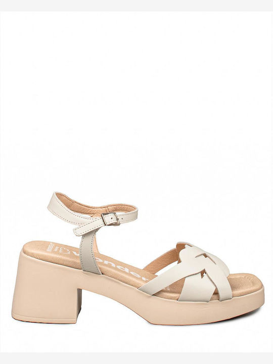 Women's Leather Sandals Wonders D-1011 Iseo V Off White_off