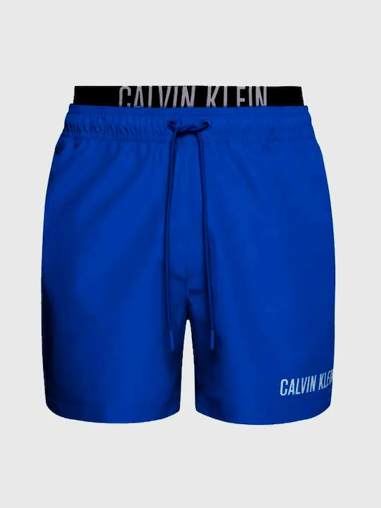 Calvin Klein Calvin Klein Calvin Klein Men's Mid Length Swimsuit In Blue Ruo with Company Logo And Elastic Band Km0km00992 C7n - Blue-Rua