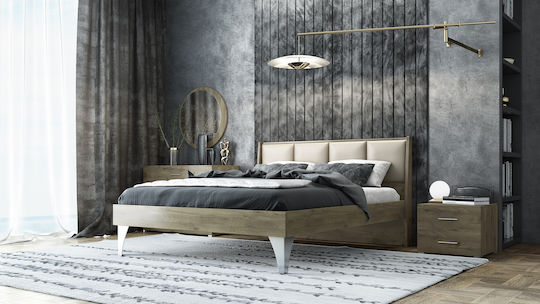 Bedroom Set Diva 160x200cm 4pcs Cinder - Beige
