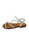 Brillante Plata Women's Sandals - Leather - Silver