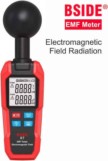 Bside K7 3 in 1 Digital Electromagnetic Radiation & Temperature Meter - Professional Digital EMF Electromagnetic Meter
