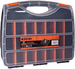 C716 Toolbox 21 Positions with Adjustable Partitions Black 38x31x7cm. KS221380