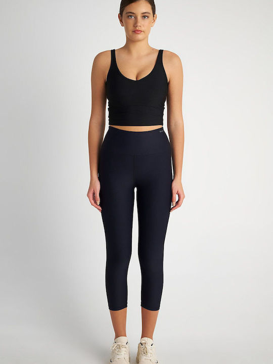 Women's Capri Training Legging High Waisted Black
