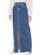 Tommy Hilfiger Denim Hohe Taille Maxi Rock in Blau Farbe