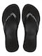 Crocus Frauen Flip Flops mit Plattform in Schwarz Farbe