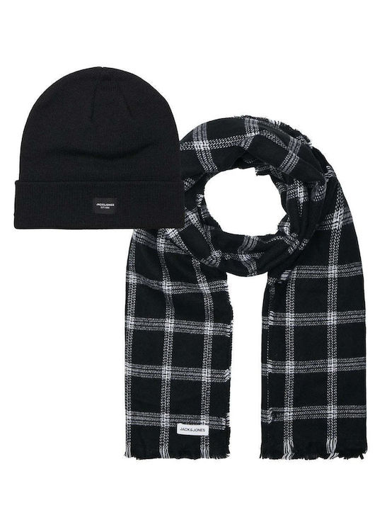 Beanie Unisex Knitted Hat Black White 12197780