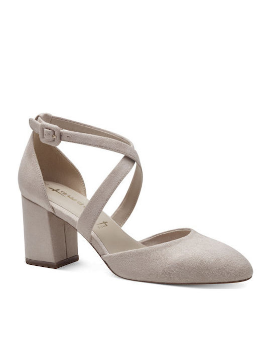 Tamaris Ivory Strap Pumps 24414-41 418 Bez