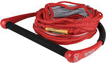 Ronix Handle Combo 1.0 - Tpr Grip 1 In. dia. w/65ft. 4-sect. pe rope - Red